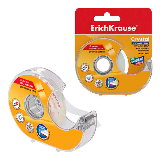 Picture of ERICHKRAUSE TAPE DISPENSER SMALL CLEAR 12MM X 25M